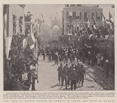 Die Reise von Prinz Georg von Griechenland auf Kreta, sein Besuch in Kandia von English Photographer