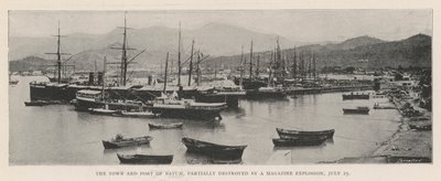 Die Stadt und der Hafen von Batum, teilweise durch eine Magazinexplosion zerstört, 25. Juli von English Photographer