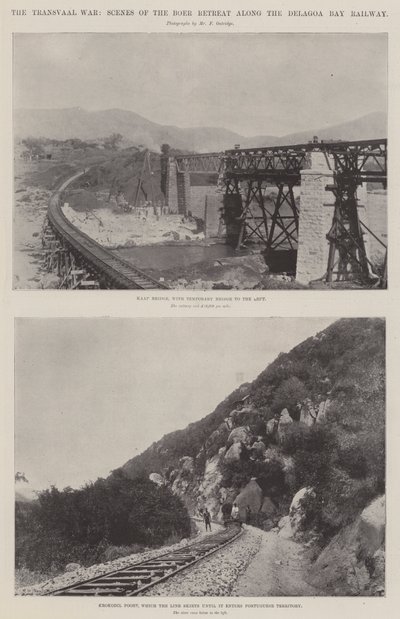 Der Transvaal-Krieg, Szenen des Burenrückzugs entlang der Delagoa-Bucht-Bahn von English Photographer