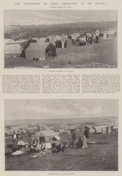 Die Behandlung der Buren-Gefangenen auf St. Helena von English Photographer