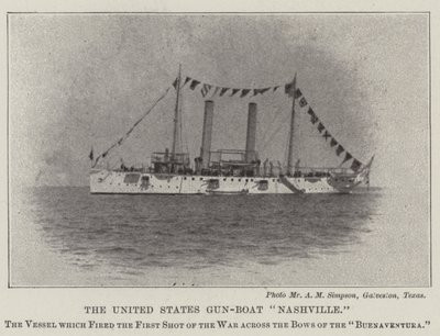 Das Kanonenboot der Vereinigten Staaten Nashville von English Photographer