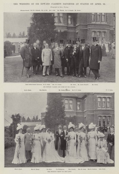 Die Hochzeit der Tochter von Sir Edward Clarke in Staines am 22. April von English Photographer