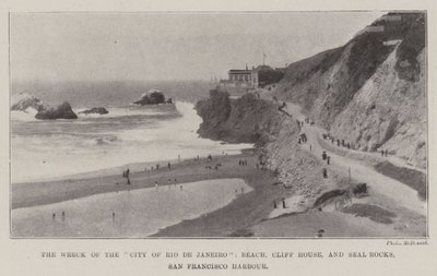 Das Wrack der City of Rio de Janeiro, Strand, Cliff House und Seal Rocks, Hafen von San Francisco von English Photographer
