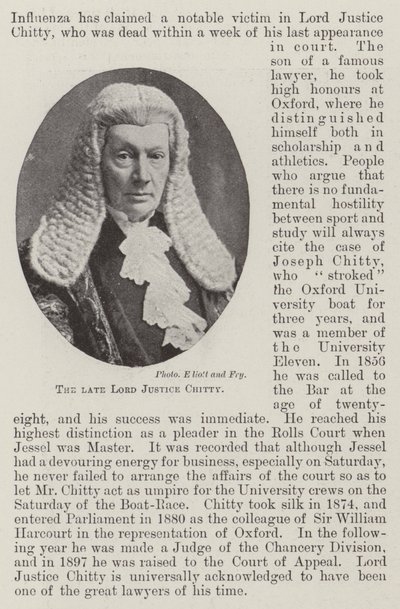 Der verstorbene Lord Justice Chitty von English Photographer