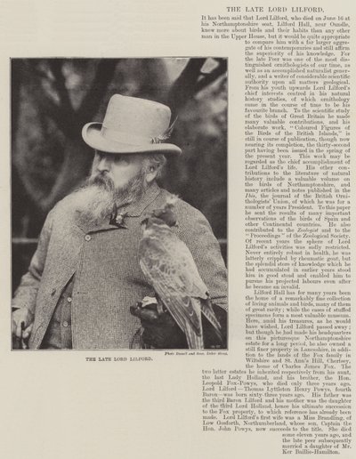 Der verstorbene Lord Lilford von English Photographer