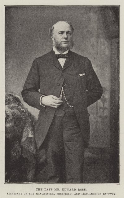 Der verstorbene Mr Edward Ross, Sekretär der Manchester, Sheffield und Lincolnshire Railway von English Photographer