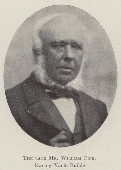 Der verstorbene Mr. William Fife, Rennyachtbauer von English Photographer