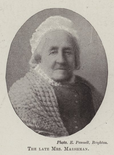 Die verstorbene Mrs Marshman von English Photographer