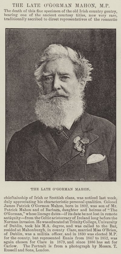 Der verstorbene OGorman Mahon, MP von English Photographer
