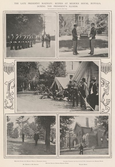 Der verstorbene Präsident McKinley, Szenen im Milburn House, Buffalo, während der Krankheit des Präsidenten von English Photographer