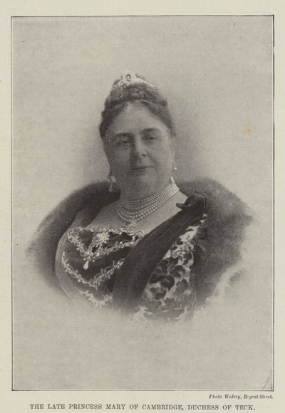 Die verstorbene Prinzessin Mary von Cambridge, Herzogin von Teck von English Photographer