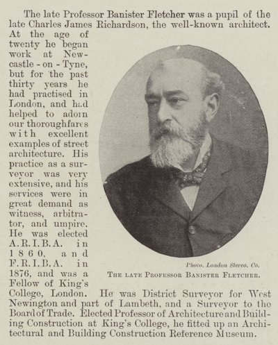 Der verstorbene Professor Banister Fletcher von English Photographer