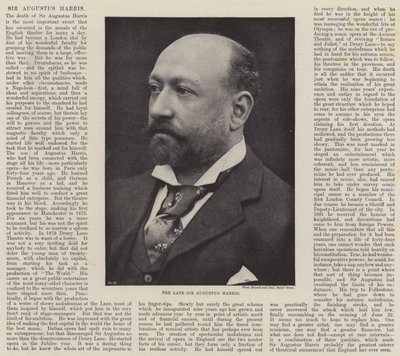 Der verstorbene Sir Augustus Harris von English Photographer