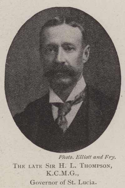 Der verstorbene Sir H. L. Thompson, KCMG, Gouverneur von St. Lucia von English Photographer