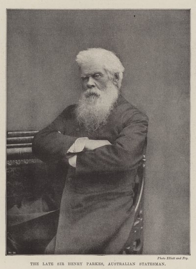Der verstorbene Sir Henry Parkes, australischer Staatsmann von English Photographer