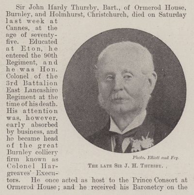 Der verstorbene Sir J H Thursby von English Photographer