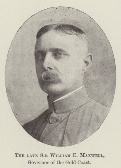 Der verstorbene Sir William E Maxwell, Gouverneur der Goldküste von English Photographer