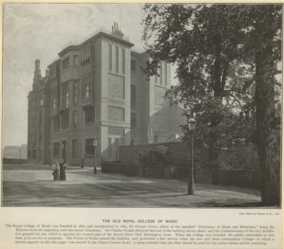Das alte Royal College of Music von English Photographer