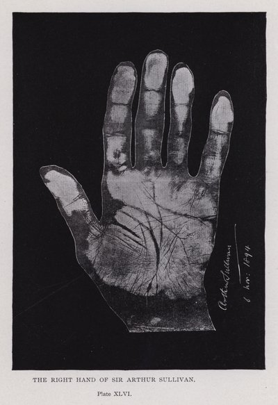 Die rechte Hand von Sir Arthur Sullivan von English Photographer