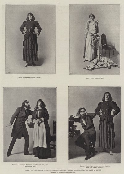 Trilby auf der englischen Bühne, Mr. Beerbohm Tree als Svengali und Miss Dorothea Baird als Trilby von English Photographer