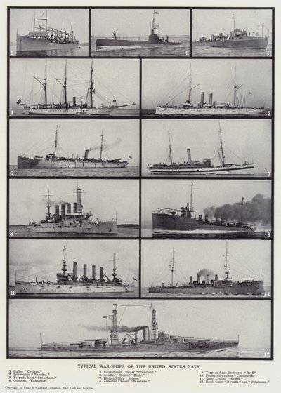 Typische Kriegsschiffe der US-Marine (s/w Foto) von English Photographer