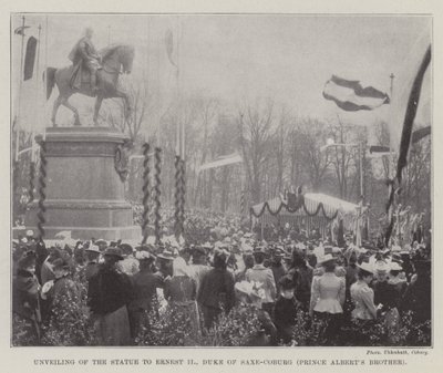 Enthüllung der Statue von Ernst II., Herzog von Sachsen-Coburg (Prinz Alberts Bruder) von English Photographer