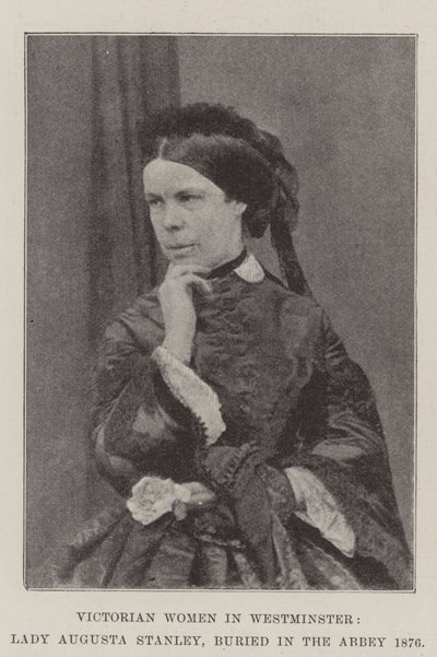 Viktorianische Frauen in Westminster, Lady Augusta Stanley, begraben in der Abtei 1876 von English Photographer