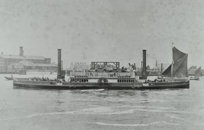 Woolwich Ferry: Fähre auf dem Fluss, 1896 von English Photographer