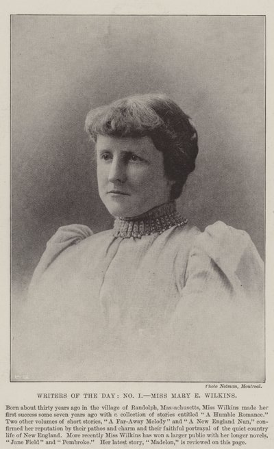 Schriftsteller des Tages, Miss Mary E. Wilkins von English Photographer