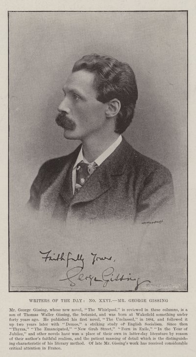 Schriftsteller des Tages, Mr. George Gissing von English Photographer