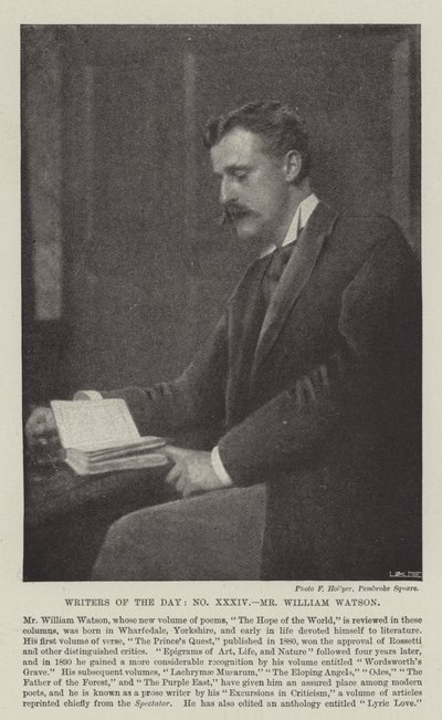 Schriftsteller des Tages, Mr. William Watson von English Photographer