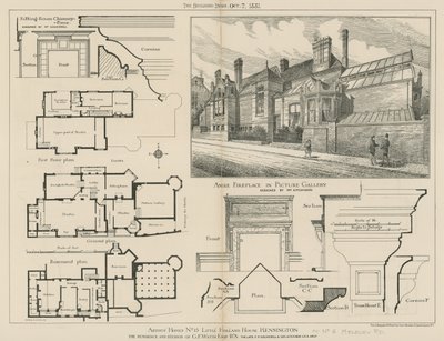 15 Little Holland House, Kensington, die Residenz und Studios von G. F. Watts, RA von English School