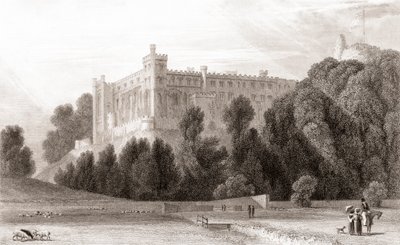 Ansicht von Arundel Castle im 19. Jahrhundert, Arundel, West Sussex, England. Aus Churton