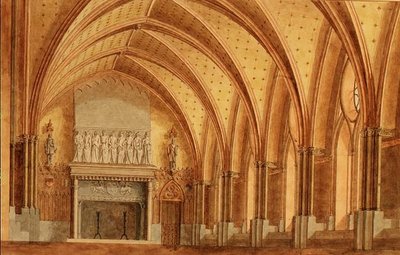 Eine baroniale Halle, ca. 1840 von English School