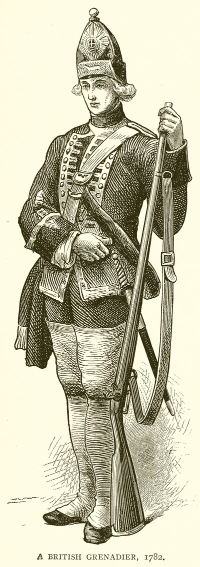 Ein britischer Grenadier, 1782 von English School