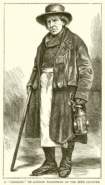 Ein Charley oder Londoner Wachmann des 18. Jahrhunderts von English School