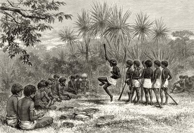 Ein Corroboree, ca. 1880, aus 
