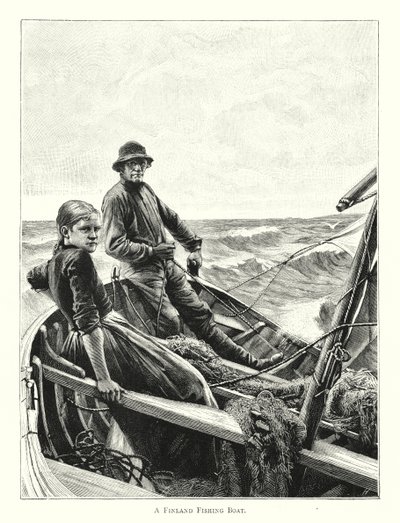 Ein finnisches Fischerboot von English School