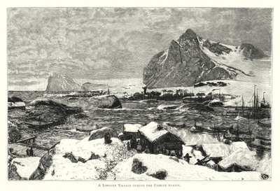 Ein Dorf auf den Lofoten während der Fischereisaison von English School