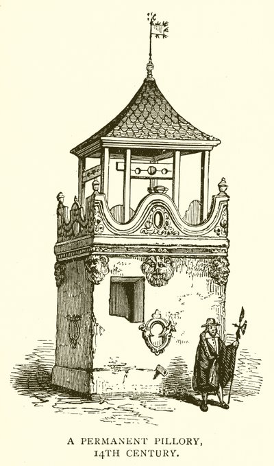 Ein permanenter Pranger, 14. Jahrhundert von English School