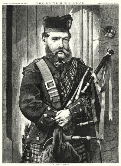 Ein königlicher Dudelsackspieler von English School