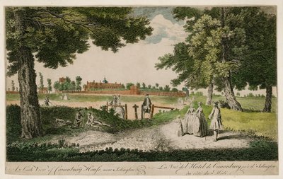 Eine Südansicht von Canonbury House, nahe Islington von English School