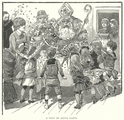Ein Besuch des Weihnachtsmanns (Gravur) von English School