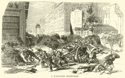 Eine verlassene Barrikade, April 1871 von English School