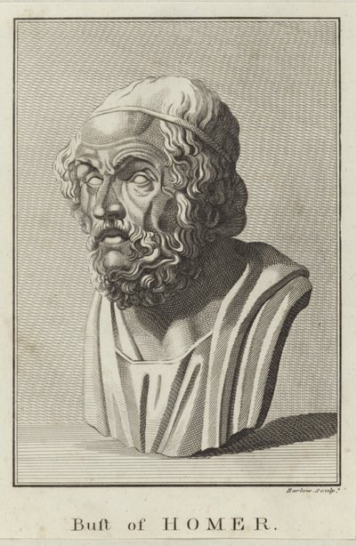 Eine Büste von Homer von English School