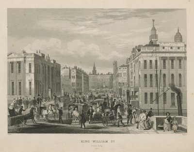 Eine belebte Straßenszene in der King William Street von English School