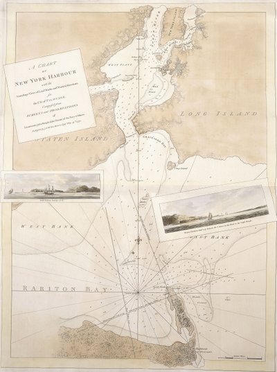 Eine Karte des Hafens von New York, 1774-1779 von English School