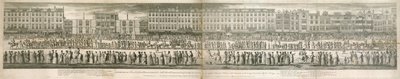 Eine geometrische Ansicht der großen Prozession der Scald Miserable Masons von English School