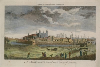 Nordwestansicht des Tower of London von English School