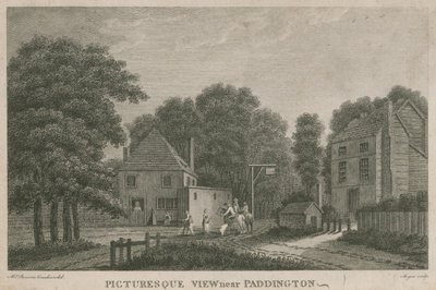 Eine malerische Ansicht in der Nähe von Paddington, Middlesex von English School